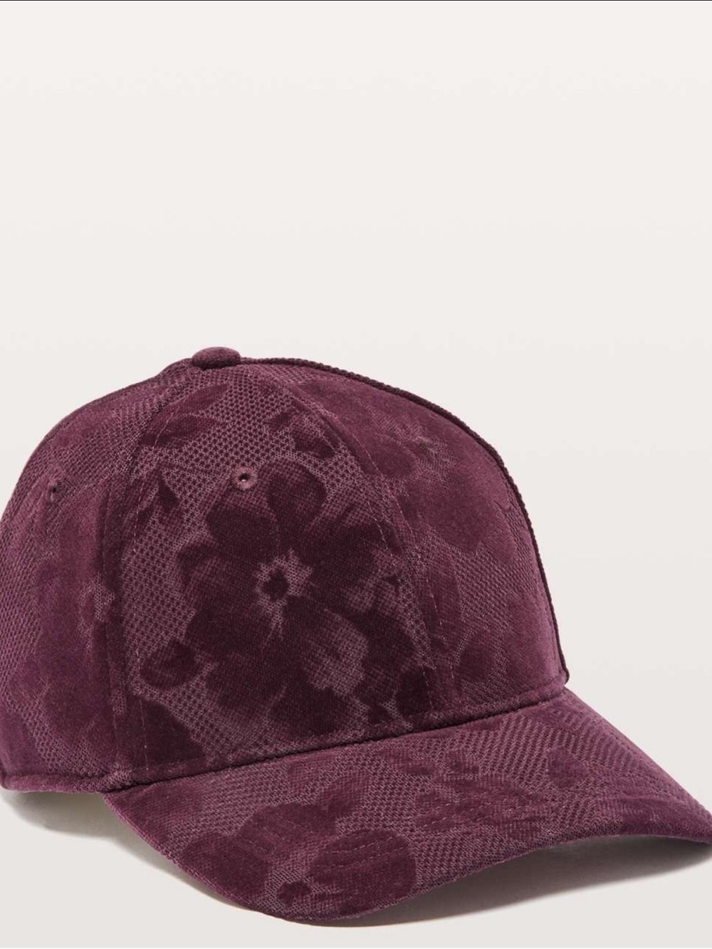 Lululemon Floral Flocked Velvet Baller Hat in Dark Adobe